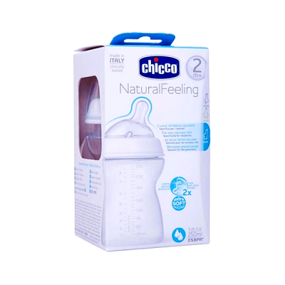 Chicco (195) Biberon 250ml 2+ mo (Blue)
