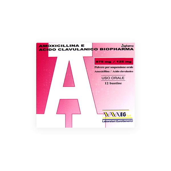 Amoxicillina E 875/125Mg 12 Tablet (Biopharma)