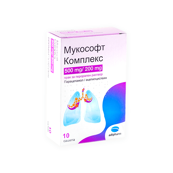 Mucosoft Complex 500/200mg 10 Sachet