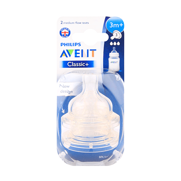 Avent (Scf633/27)Silicone Classic Teats 3+ mo