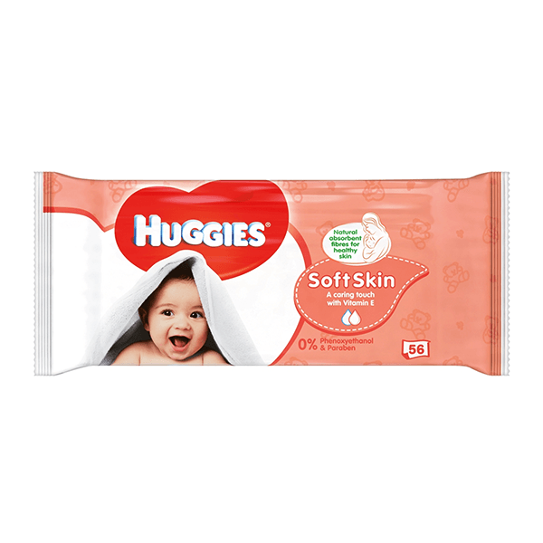 Huggies Wipes Soft Skin 56Piece