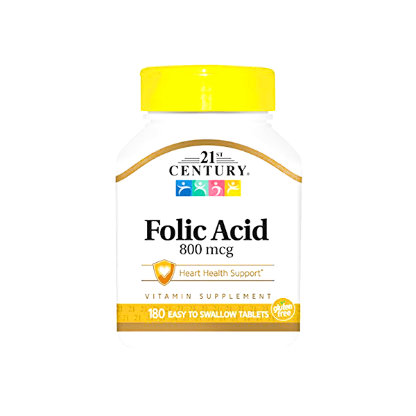21 Century Folic Acid 800mcg 180 Tablet
