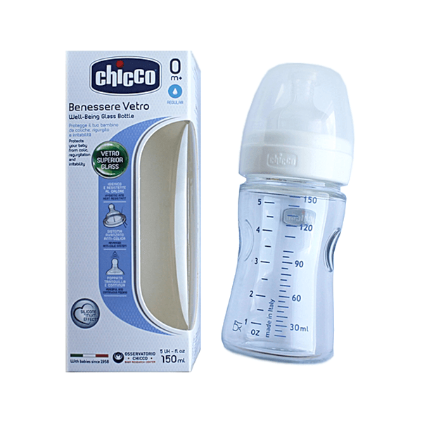 Chicco (28) Bibron Vetro Superior Glass Blue 0+ mo