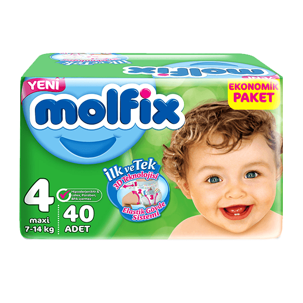 Molfix Large #4 (7-14KG) 40Piece