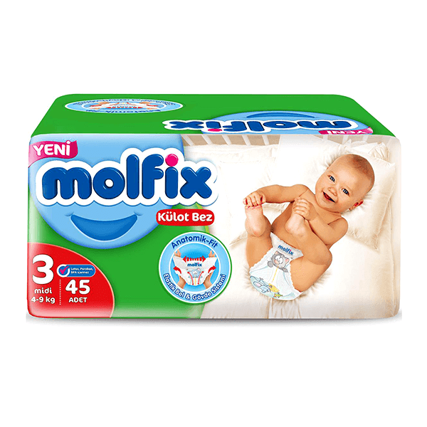 Molfix Large #3 (4-9Kg) 45Piece